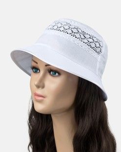 Капелюх Ізабелла з білої канви