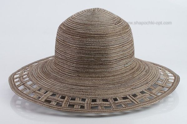 Капелюх з перфорованим полем темно-коричневий D 005-32