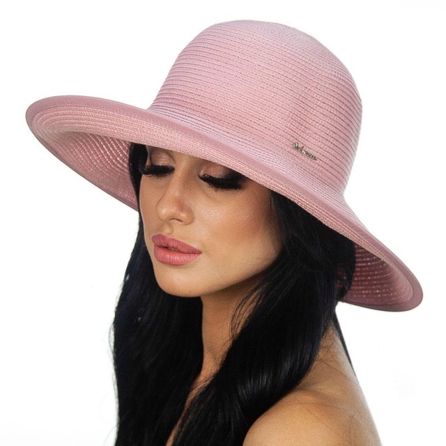 Літній жіночий капелюх пудрового кольору D 038А-23