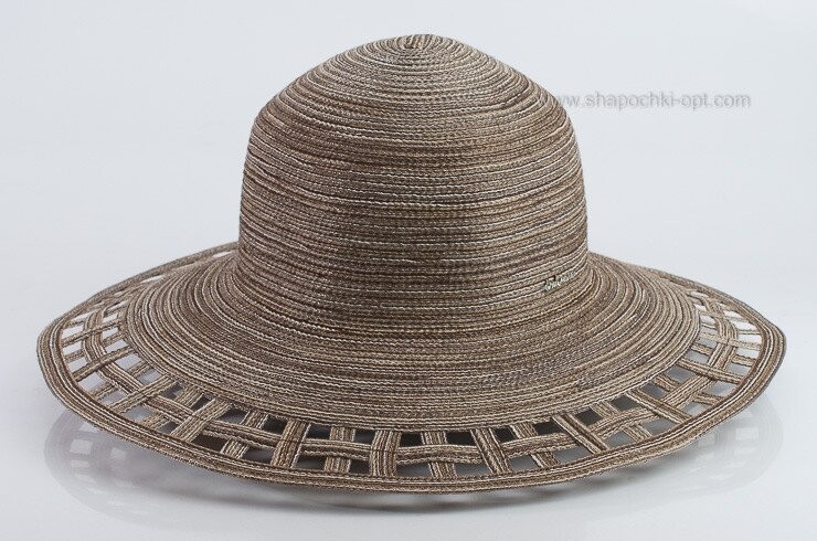 Шляпа с перфорированным полем темно-коричневая D 005-32