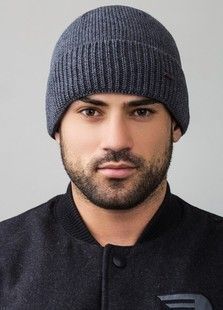 Шапка з відворотом Tommy F сірий