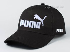 Бейсболка с вышивкой Puma черный/белый