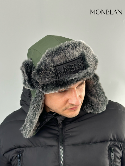 Зимняя шапка ушанка MBLN хаки