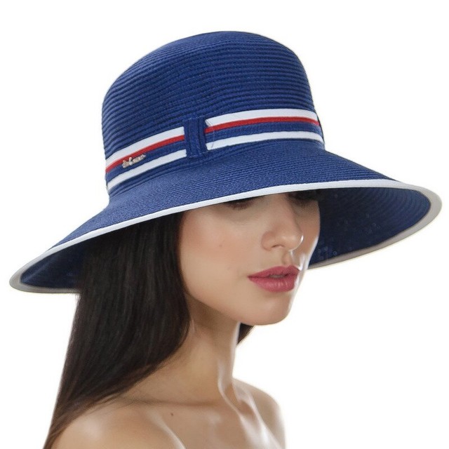 Шляпа в морском стиле синего цвета D 131-05