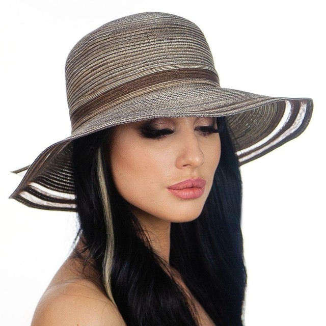 Изысканные женские шляпы темно-коричневого цвета D 043-32