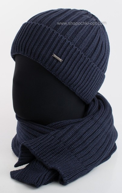 Теплые шапка и шарф Atlantica Flip джинс