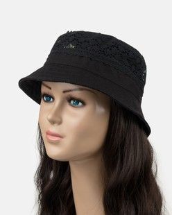 Панама из плотного коттона черная