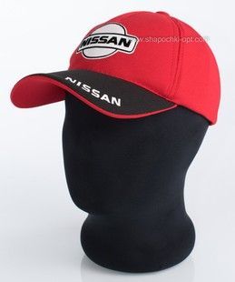 Чоловіча бейсболка з авто логотипом Nissan червона