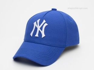 Детская бейсболка вышивка NY электрик/белый арт. 03080-61