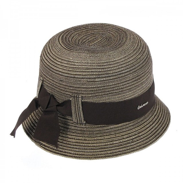 Жіноча літня міні-шляпка темно-коричнева D 102-32