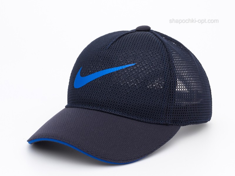 Бейсболка с логотипом Спорт темно-синий/электрик, пятиклинка сетка