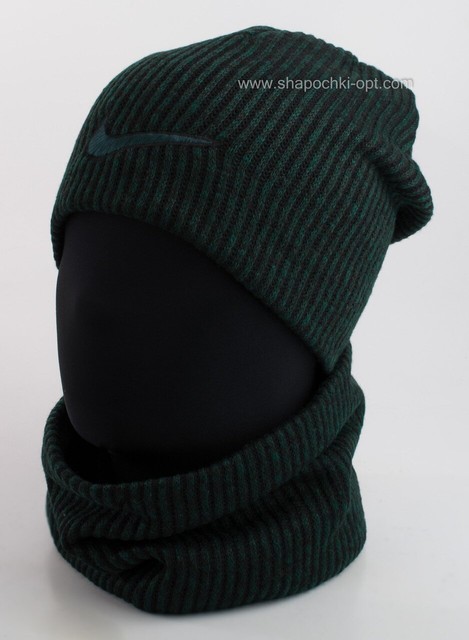 Утепленный комплект унисекс Лапша вышивка темно-зеленого цвета