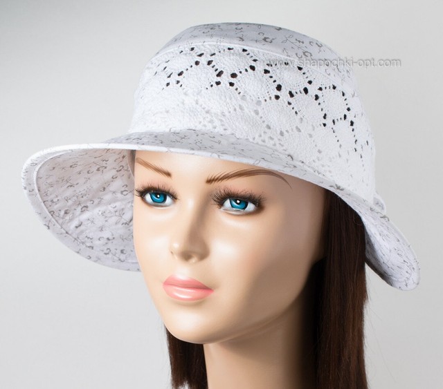 Бавовняна жіноча шляпа з мереживом Ліза дрібниця 23021