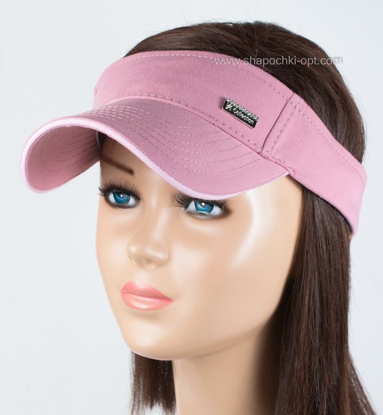 Жіночий козирок на голову колір нектарин + рожевий 03500