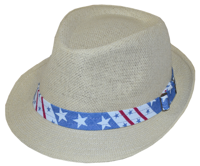 Шляпа Джокер солома "Американский флаг". 07048-78