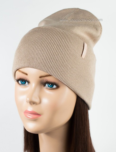 Женская шапка-колпак Фиби крем-брюле