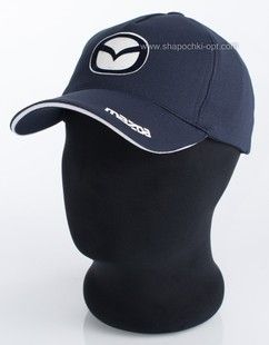 Бейсболка мужская с авто логотипом Mazda синяя