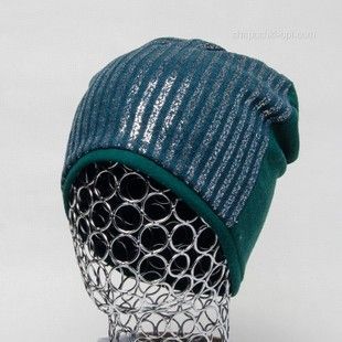 Шапка Рубчик срібло колір пляшка 3901. Sale!