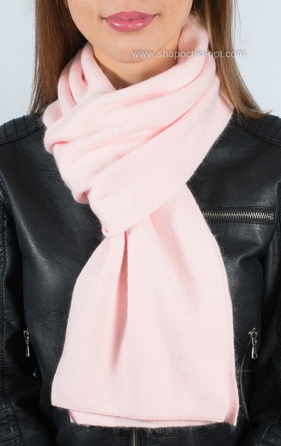 Гарний жіночий в'язаний шарф S-1 колір роуз