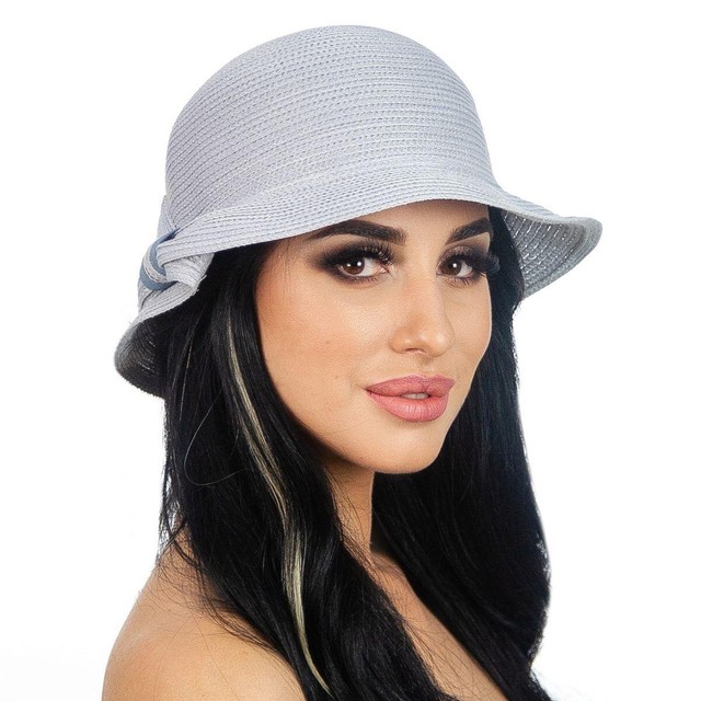 Оригинальная женская шляпка серого цвета D 160-06.07