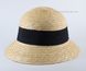 Солом'яний капелюшок з чорною стрічкою D 186-43.01