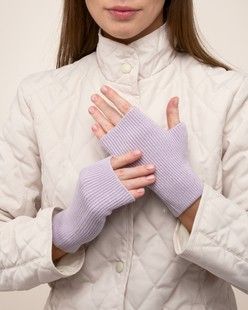 Митенки коттоновые М-43 сиреневые