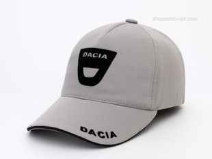 Бейсболка с автологотипом Dacia серая, лакоста пятиклинка