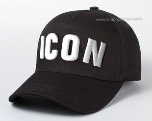Бейсболка с вышивкой Icn черный/белый