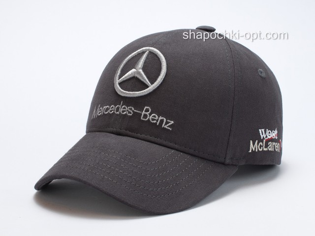 Бейсболка з автологотипом Mercedes-Benz сіра