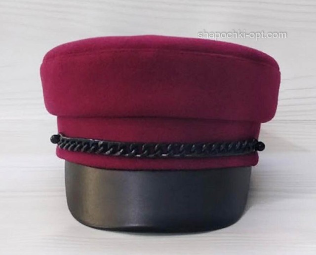 Жіноча кепка бордового кольору з кашеміру Aolika Aolika Ш-119-07