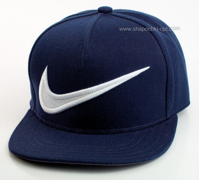 Реперка темно-синя з білою вишивкою Nike
