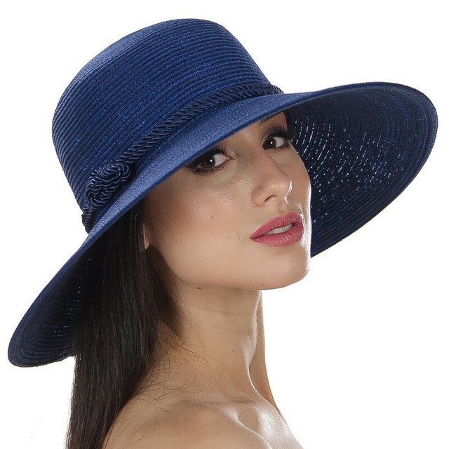 Пляжна шляпа Del Mare з морським вузлом синя D 138-05