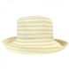 Шляпы с моделируемым полем в широкую полоску темно-бежевого цвета D 032-11