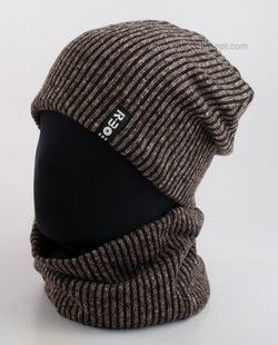 Теплий в'язаний комплект Локшина чиста коричневого кольору