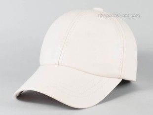 Бейсболка экокожа белая 7412