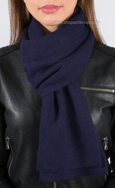 Стильный и модный вязаный шарф S-1 цвет индиго