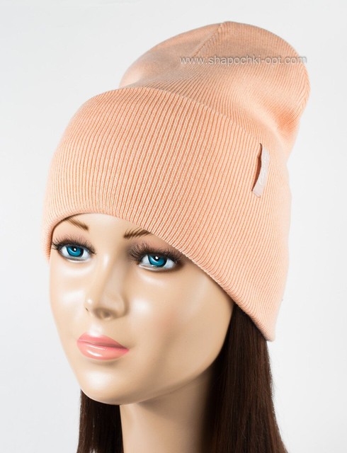 Стильна шапочка унісекс Фібі абрикосового кольору