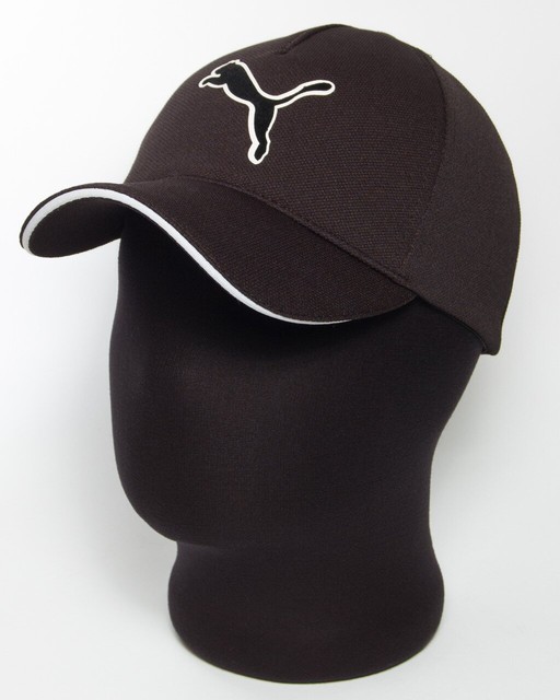 Черная с белым кантом кепка бейсболка с эмблемой "Puma" лакоста пятиклинка