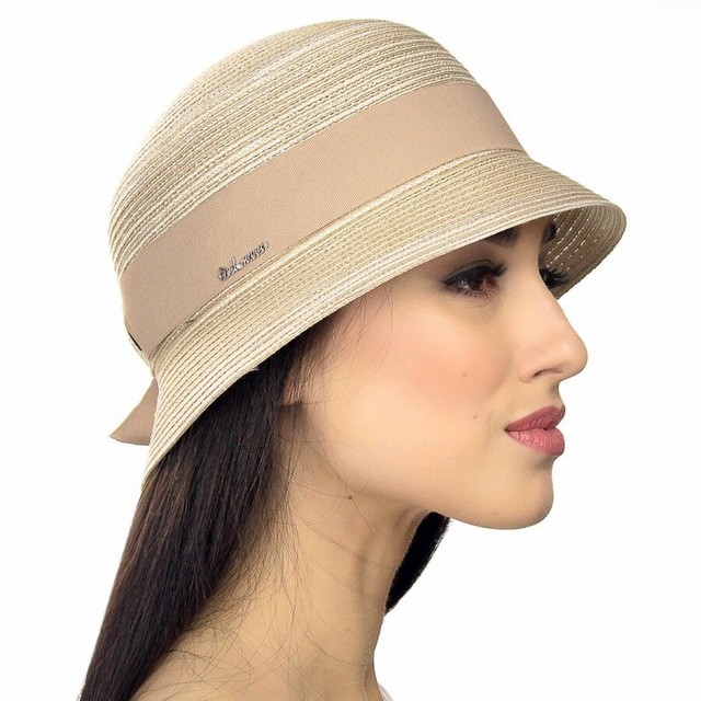 Жіночі літні міні-шляпки бежевого кольору D 102-10