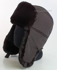 Мужская шапка-ушанка черного цвета