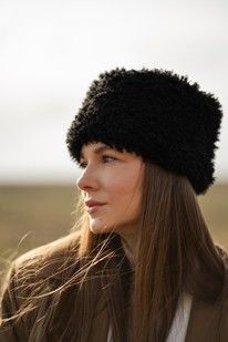 Шапка козачка Лама чорна арт. 9602