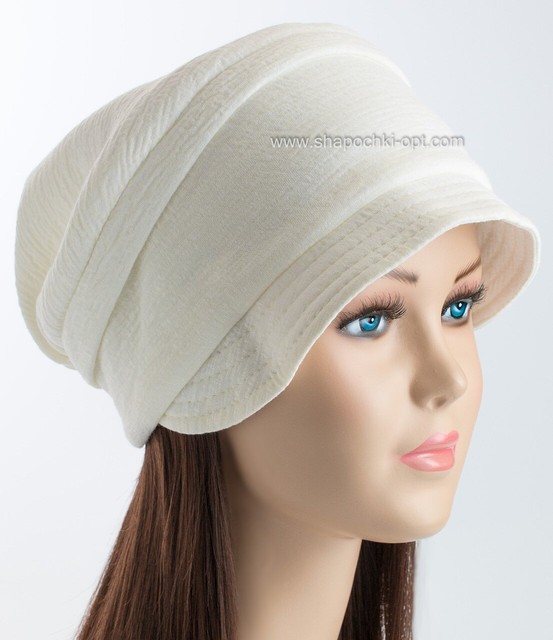 Жіноча капелюх з опущеними полями Odyssey білого кольору