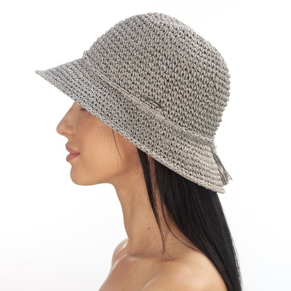 Чарівний міні-капелюшок сірого кольору D 202-06