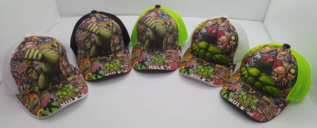 Дитячі бейсболки з сіткою сублімація Hulk розмір S