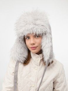 Ушанка У-55 №21/4 иней/светло-серый