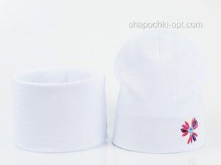 Дитячі шапка і хомут Фелисия білий