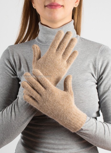 Лаконичные шерстяные перчатки PR-3 бежевые