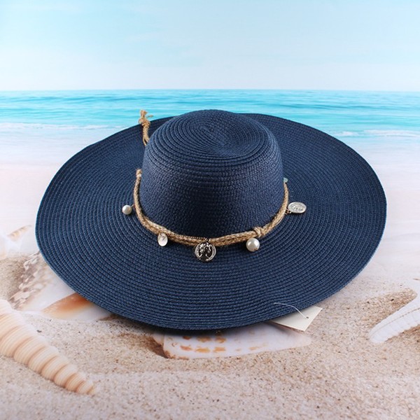 Пляжний капелюх синій