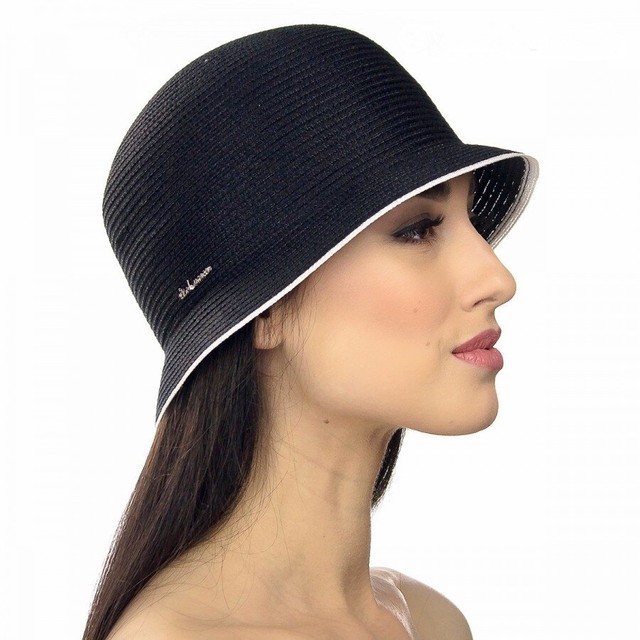 Женские шляпки с маленькими полями черного цвета D 105-01