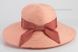 Шляпа с широкой лентой персиковая D 163-52